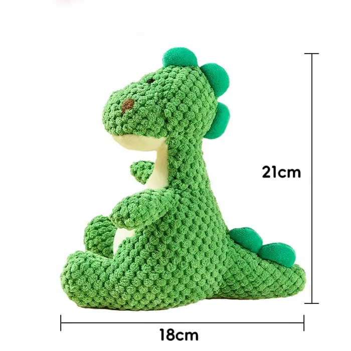 Jouet pour animaux de compagnie en forme de petit dinosaure mignon qui émet des sons, compagnon en peluche doux pour dormir, interactif, anti-ennui, divertissement personnel, adapté pour les chiots et