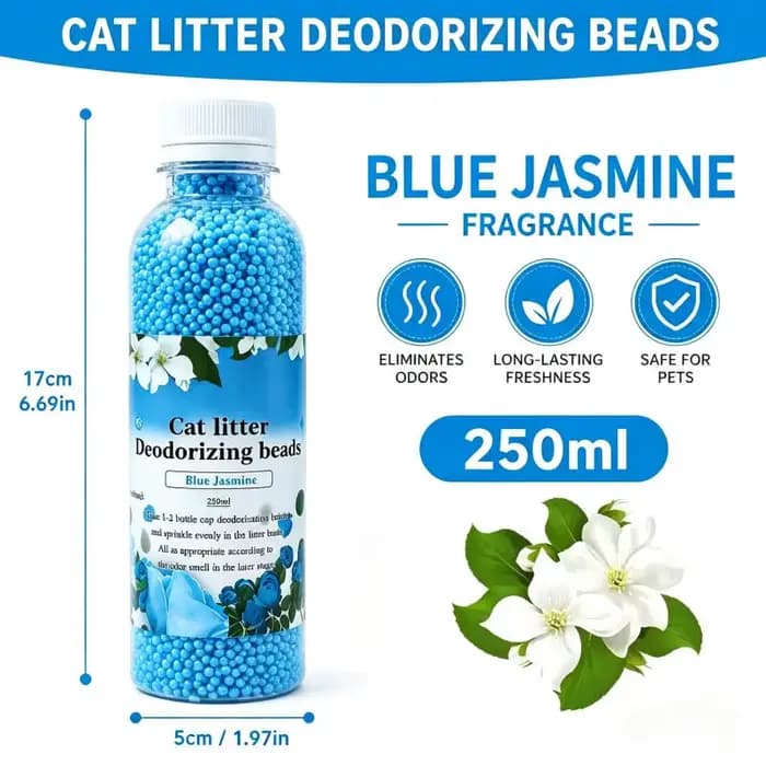 Perles désodorisantes pour litière pour chat 250ML