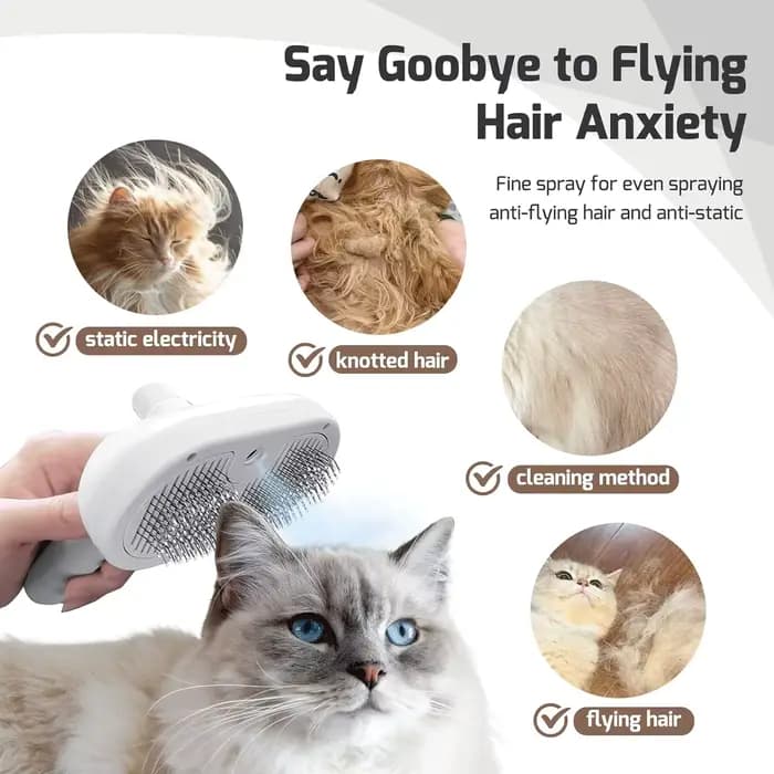 Brosse à vapeur pour chat