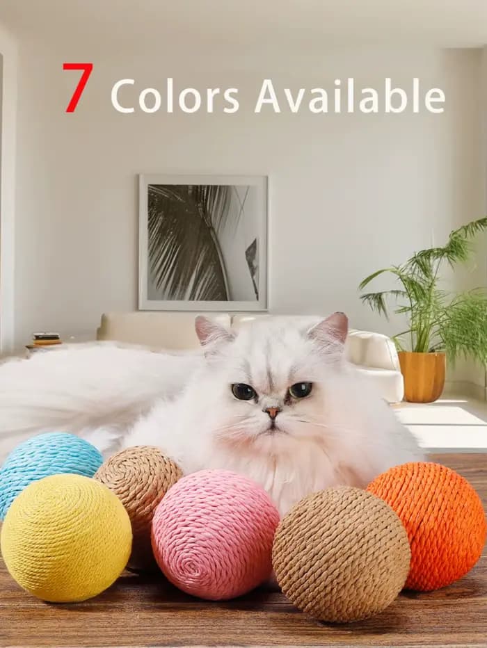 Balle à gratter interactive en Sisal pour chat