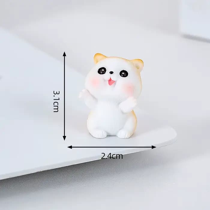 Figurine de petit chat en résine coquine, Mini chaton de dessin animé, ornements de bureau 3D, Figurines créatives montées sur voiture
