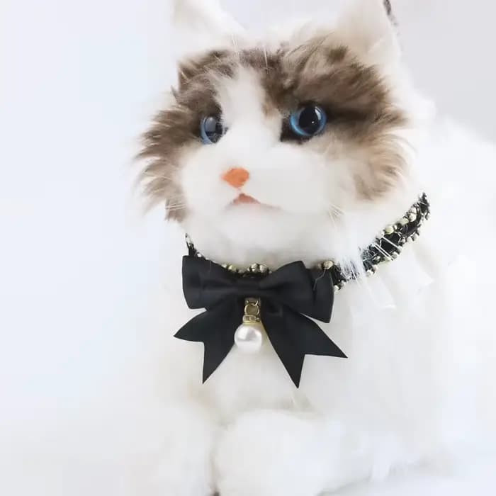 Collier de chien mignon nœud en dentelle colliers de chat