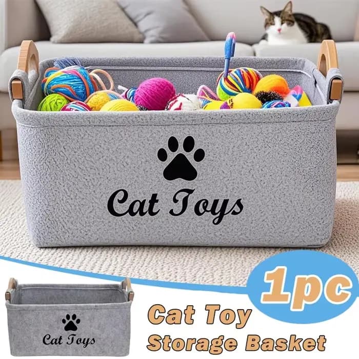 Panier de rangement de fournitures pour chats