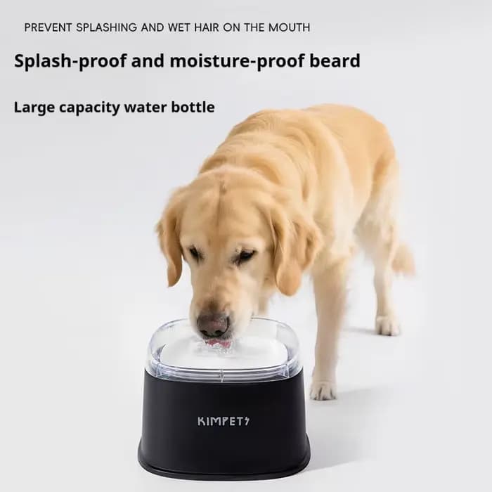 Bol d'eau pour animaux de compagnie sans déversement de 2000 ml – Le design flottant maintient le menton sec