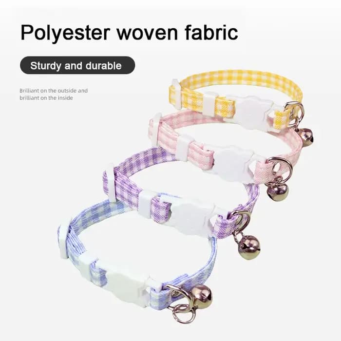 Collier élastique réglable pour chat avec clochette