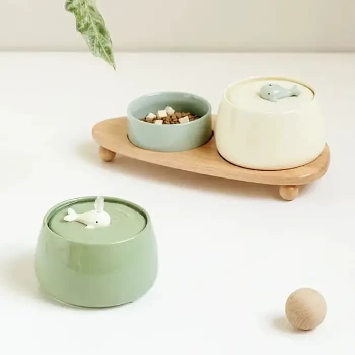 Fontaine d'eau en céramique pour chat