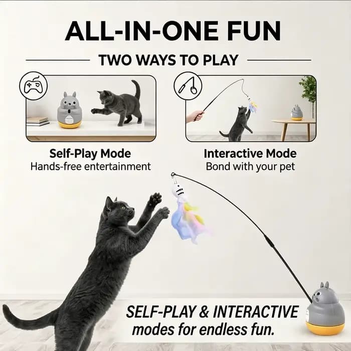 Jouet de pêche pour chat