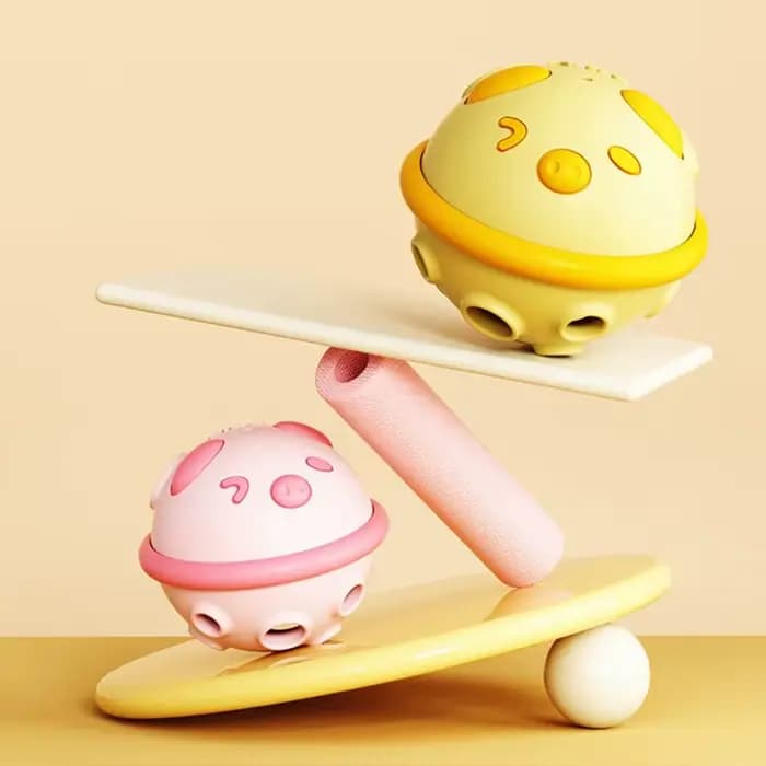 Boule distributrice friandises régulable pour chats