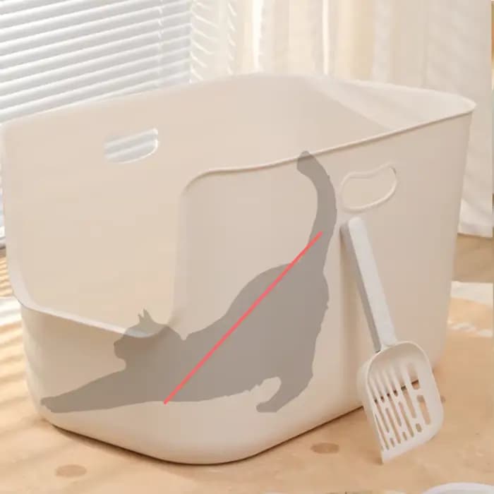 Bac à litière pour chat de Style ouvert
