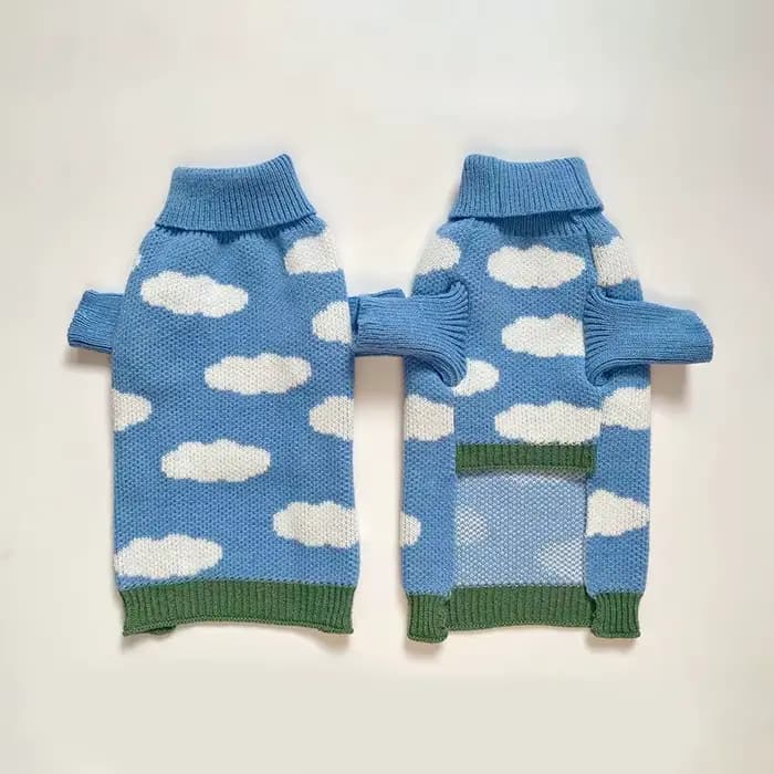 Pull nuage pour chien, vêtements chauds pour chats au printemps