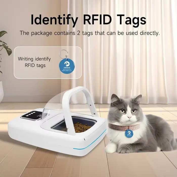 Distributeur automatique de nourriture pour animaux de compagnie avec capteur de collier