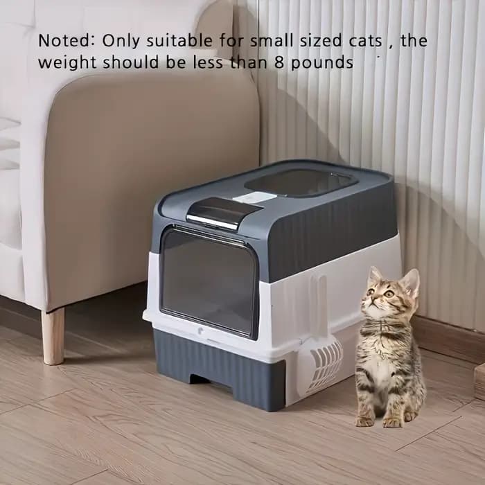 Bac à litière pour chat entièrement fermé