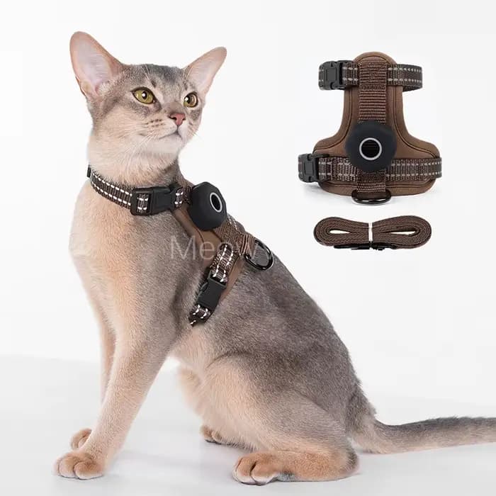 Harnais anti-évasion pour chat avec support AirTag