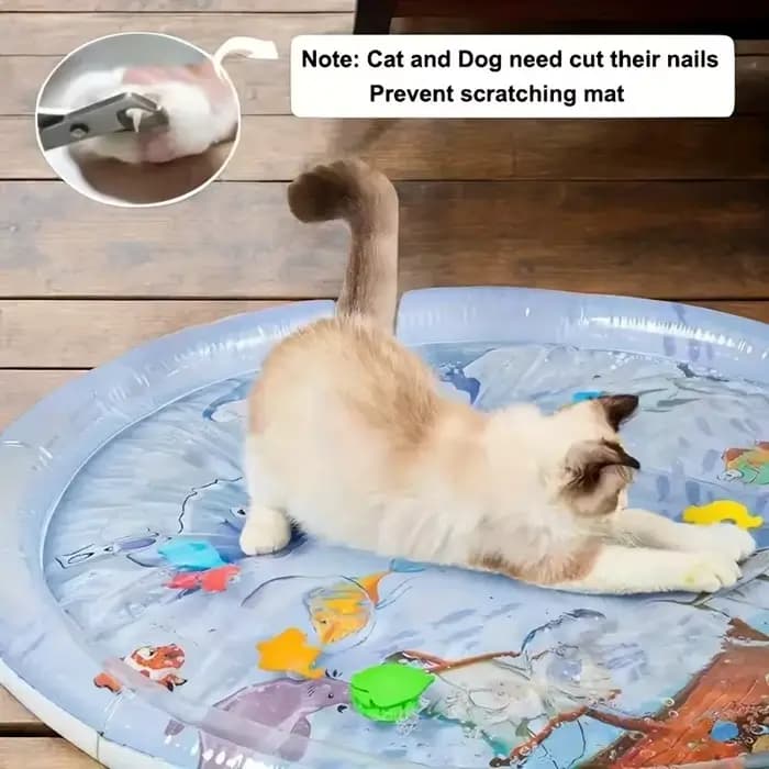 Tapis de jeu aquatique interactif pour chats et chiens - Jouet poisson flottant