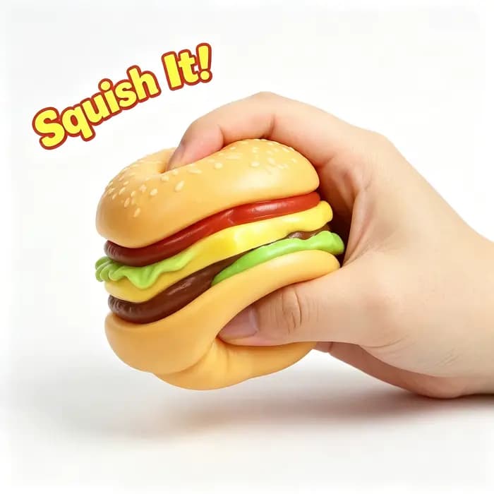 Jouet Squishy Burger en collaboration Mc×NeeDoh