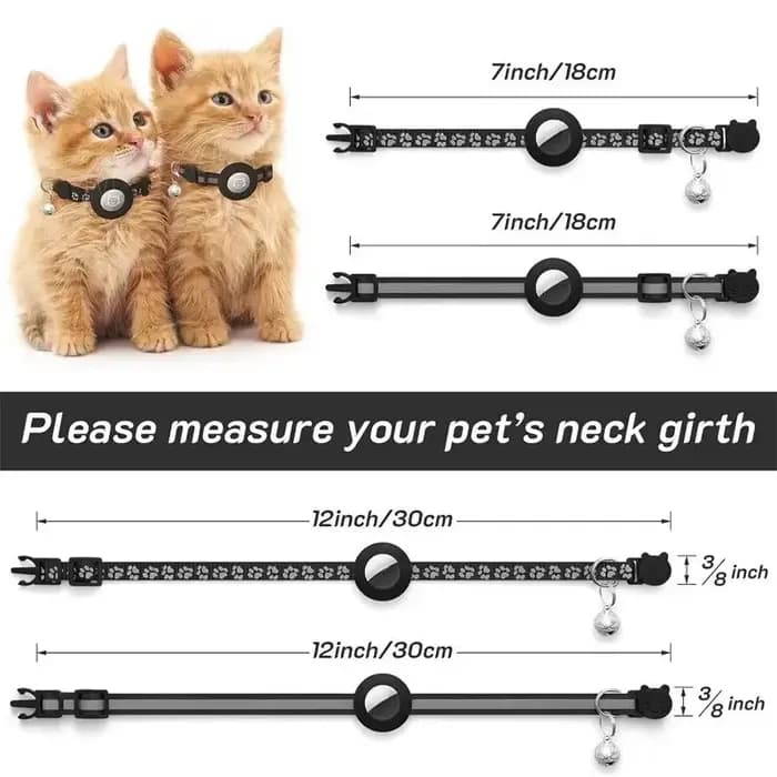 Collier pour chat Compatible avec Apple Airtag avec cloche