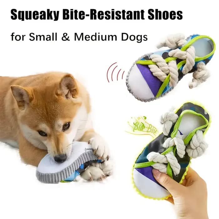 Jouet pour chien en toile avec nœud en corde