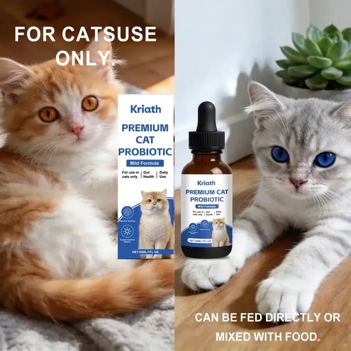 Gouttes Probiotiques pour Chats - Probiotique Liquide
