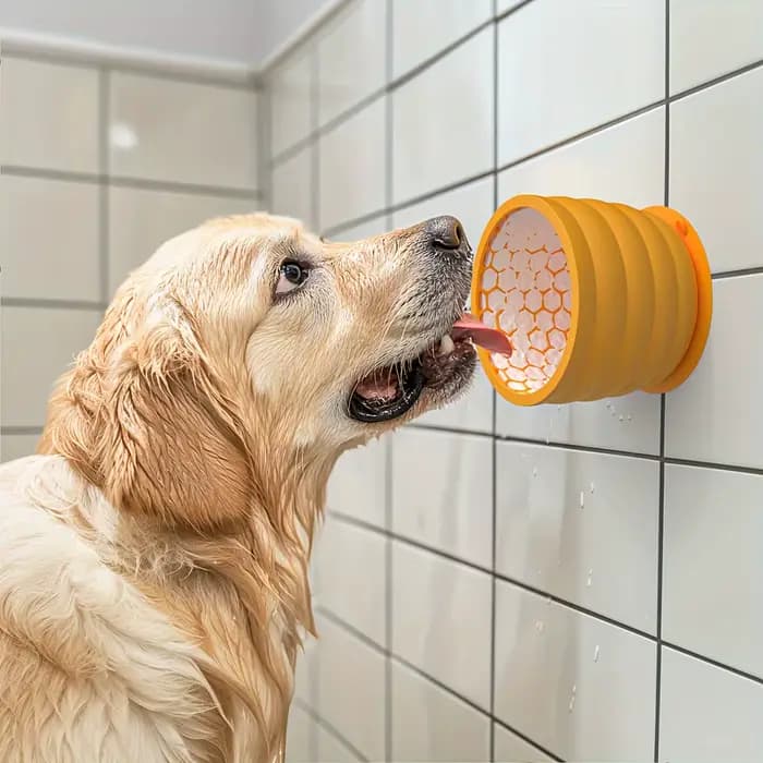 Tasse de bol pour chien à alimentation lente en silicone – Conception de distraction antidérapante pour les races de petite à moyenne taille – Promuove la digestion saine