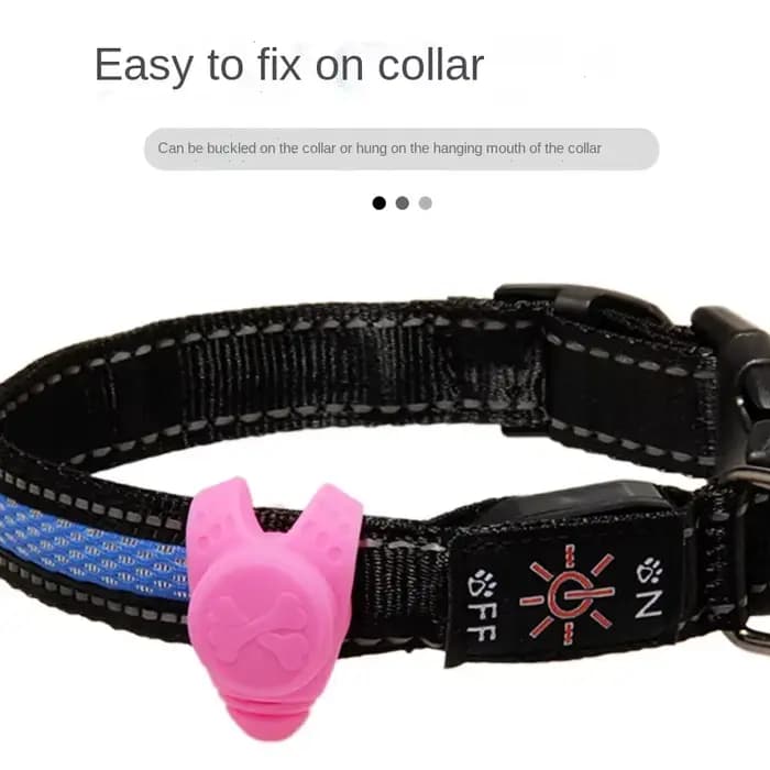 Accessoires LED pour animaux de compagnie : Pendentif lumineux en silicone pour chiot