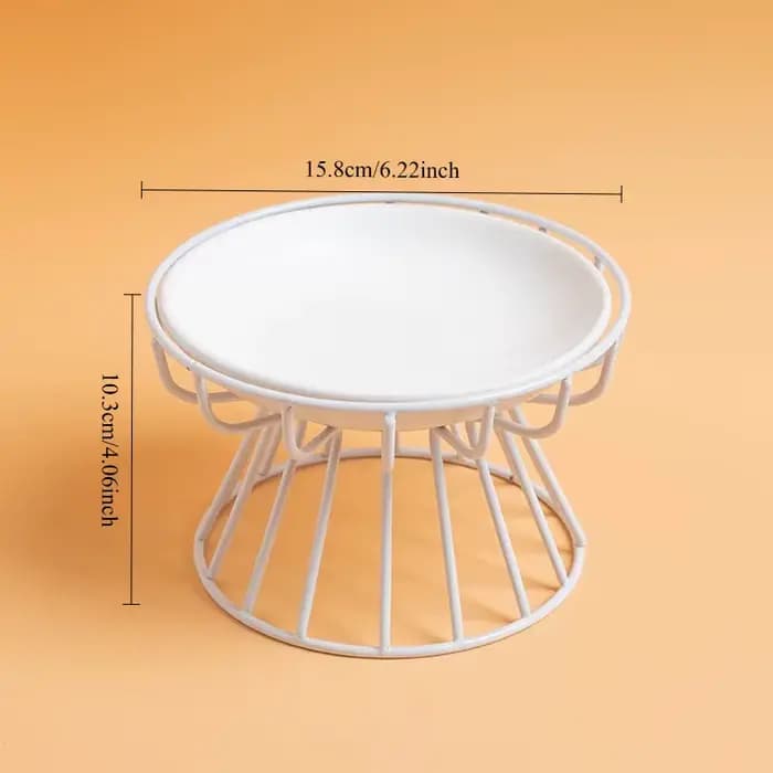 1 ensemble (1 support + 1 bol) bol en céramique pour chat de grande hauteur