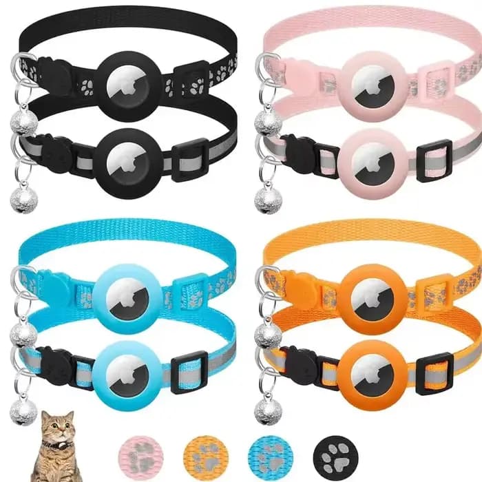 Collier pour chat compatible avec Apple Airtag avec clochette