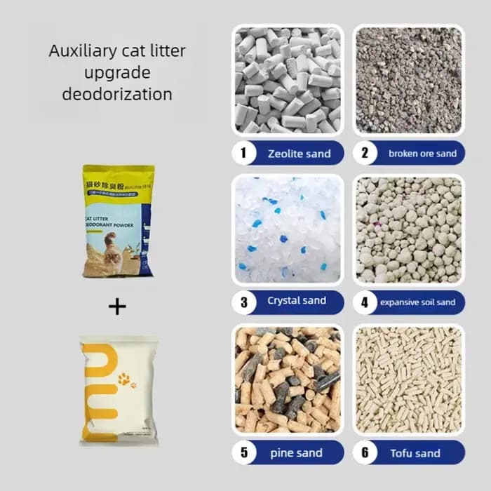 Poudre désodorisante pour litière pour chat