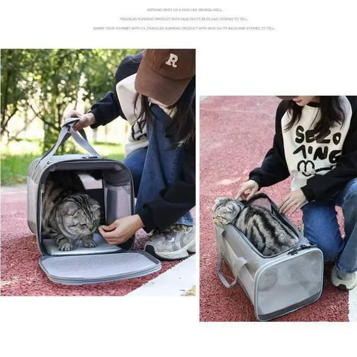 Sacs de transport pour chat en maille pliables