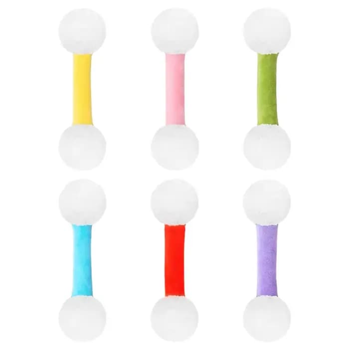 Jouet pour chat Qtip, écouvillons géants, jeu de 6 jouets à chat en peluche douce, bâtons interactifs pour les amateurs de chats