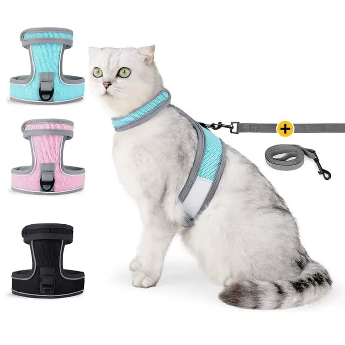 Harnais pour chat-harnais réglable anti-fuite pour chat