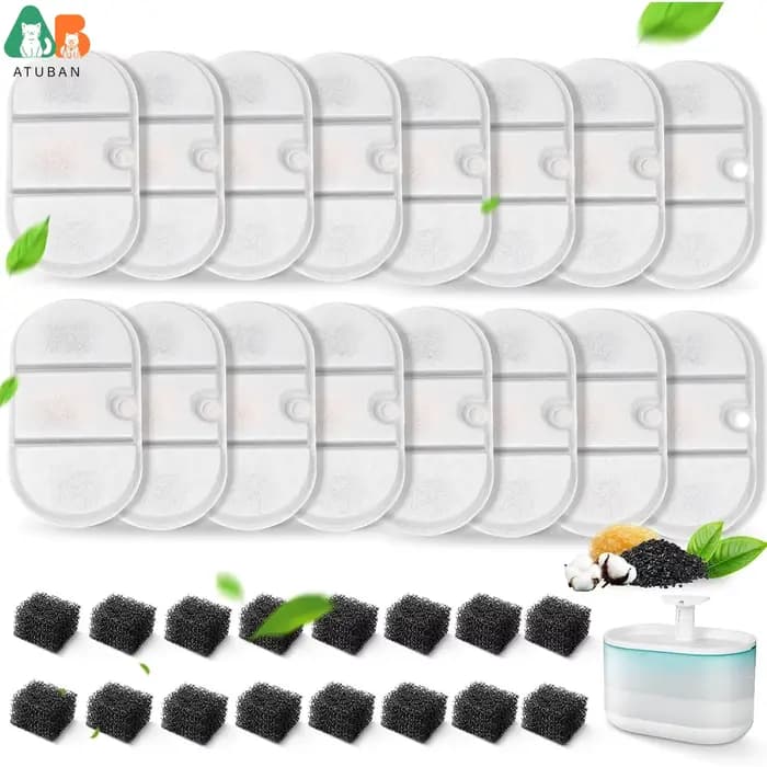 ATUBAN – filtres de remplacement pour fontaine pour chat