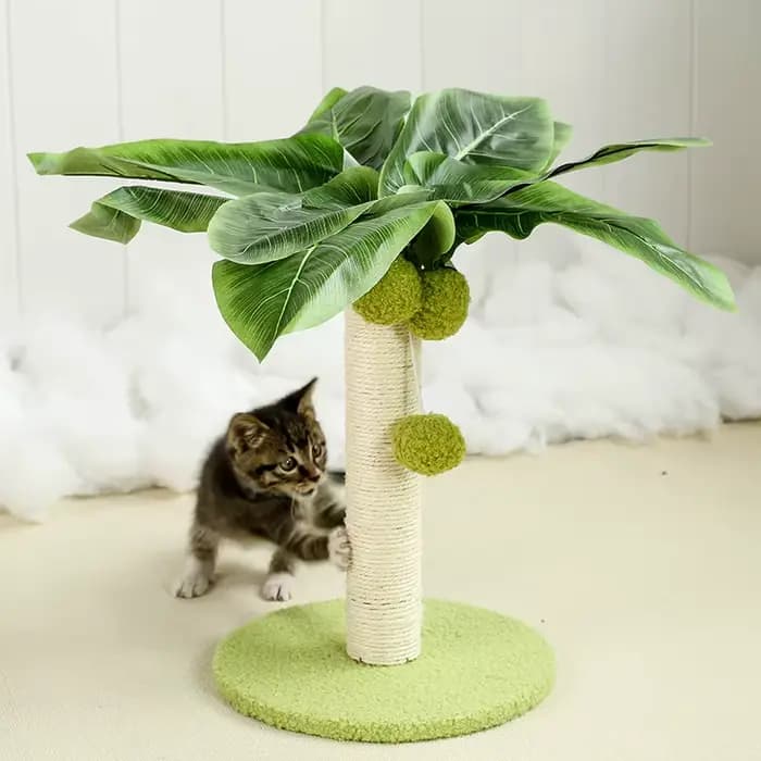 Poteaux à Gratter pour Chat avec Ikling recruté pour Chaton, Palmier Mignon, Corde de Sisal d'Nik, Produits pour Animaux de Compagnie