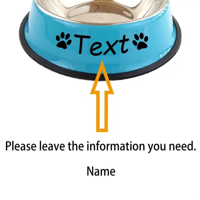 Nom personnalisé chien chat bol en acier inoxydable animal de compagnie coloré eau nourriture anti-dérapant bassin à manger circulaire bol personnalisé Multi taille