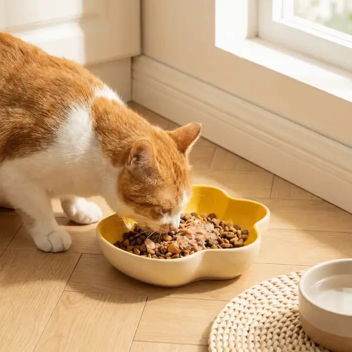 Bol en céramique créatif en forme de patte pour chat