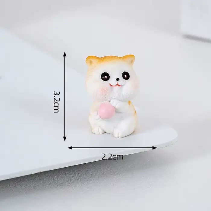 Figurine de petit chat en résine coquine, Mini chaton de dessin animé, ornements de bureau 3D, Figurines créatives montées sur voiture