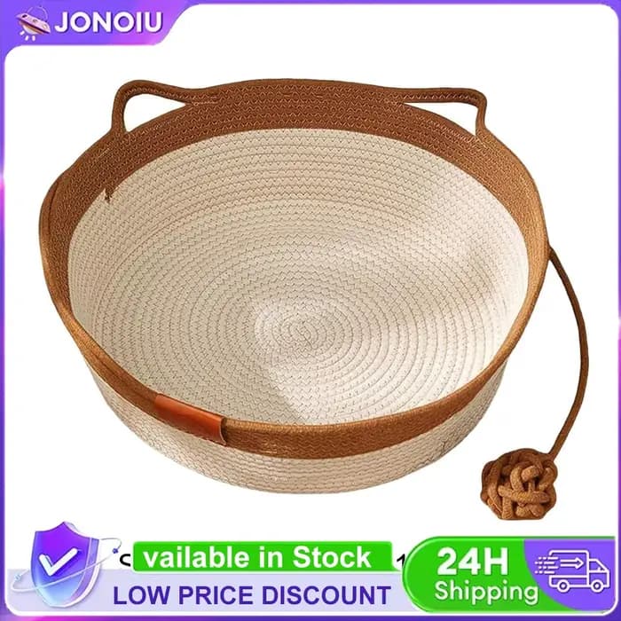 Panier Instinct pour chats en corde de coton tressée à la main