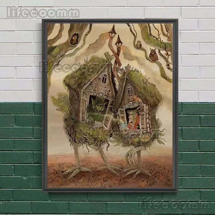 Toile d'art mural avec Illustration de conte de fées de forêt enchantée