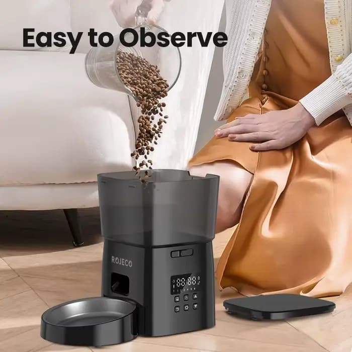 ROJECO mangeoire automatique pour chat animal de compagnie intelligent