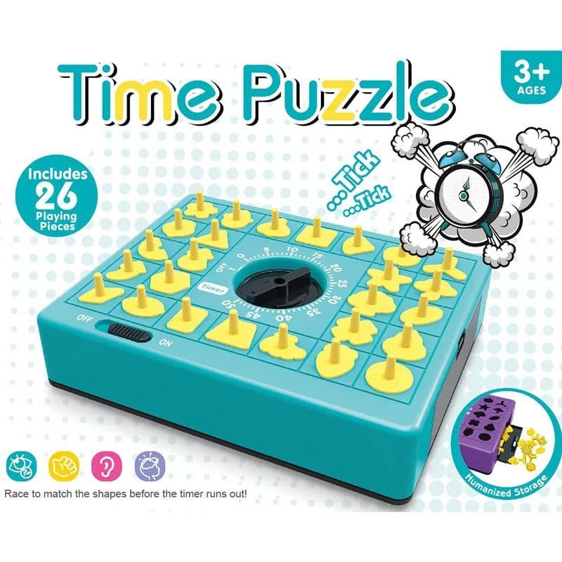 Jeu de table éducatif pour enfants Hape : Puzzle de correspondance avec plateau pop-up et minuteur – Jeu cognitif pour enfants, idéal pour les fêtes et la famille
