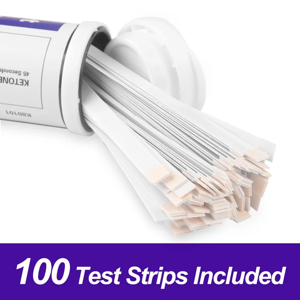 Bandes de cétone Test cétone (100 ct) pour les tests d'urine cétone. Bandelettes de test de cétose pour la régime Keto, Paleo, cétogène, Atkins, Low Carb