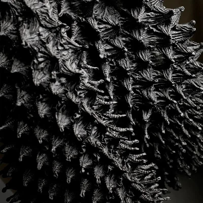 Tissu Bergame Tridimensionnel artificiel astique Noir Durian Kasgehog, Jacquard Jolie tu, Cadeau Créatif pour Bébé, Vêtements Designer