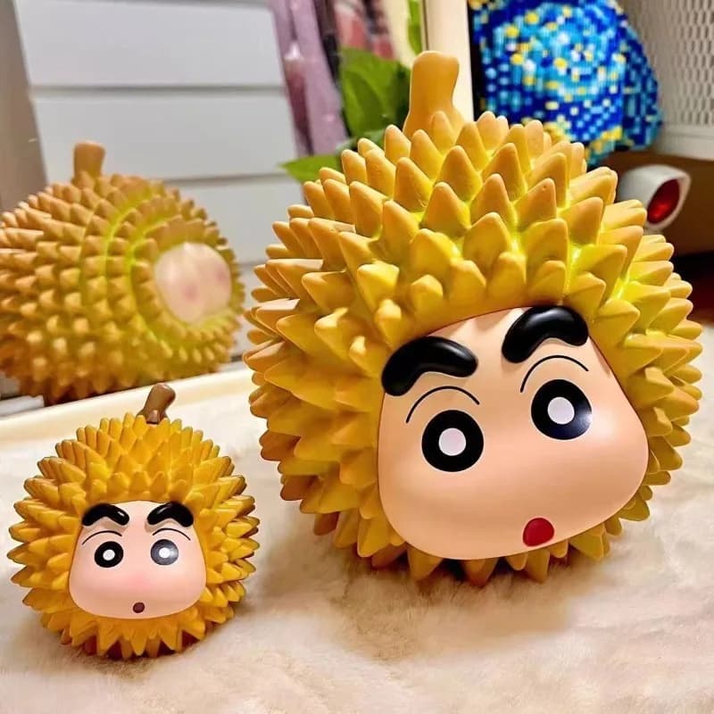 9cm Crayon shin-chan Kawaii Anime Durian Nohara Shinnosuke série de fruits figurines d'action poupée modèle jouets Collection cadeau