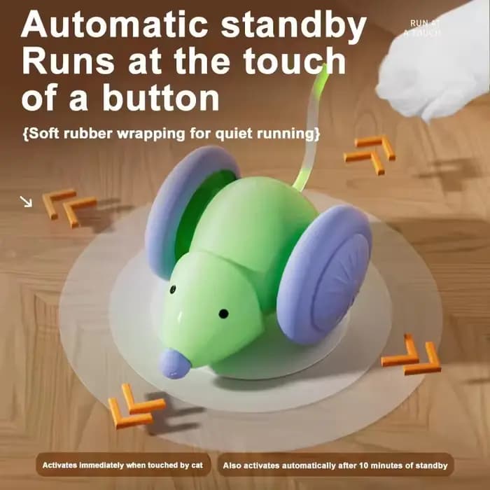 Jouet pour chat électrique interactif en forme de souris