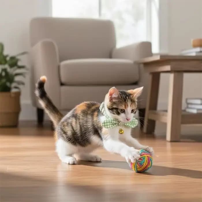 Collier tricoté pour animaux compagnie F19B, conception réglable pour chiens chats petite, moyenne taille, en