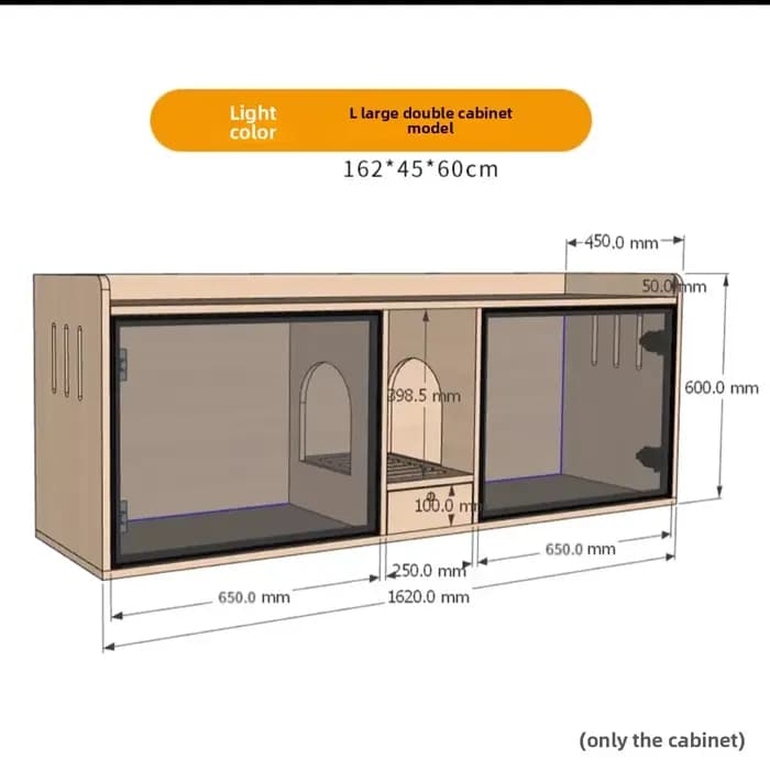 Armoire de toilette pour chat en bois massif