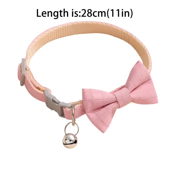 Collier réglable pour animaux de compagnie 22-28cm, colliers pour chats, collier mignon avec nœud pa