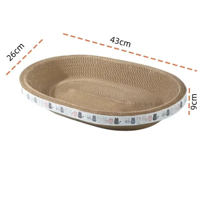Gratte-chat ondulé grattoirs pour chat rond ovale meulage griffe jouets pour chats résistant à l'usure lit pour chat nid chat accessoires