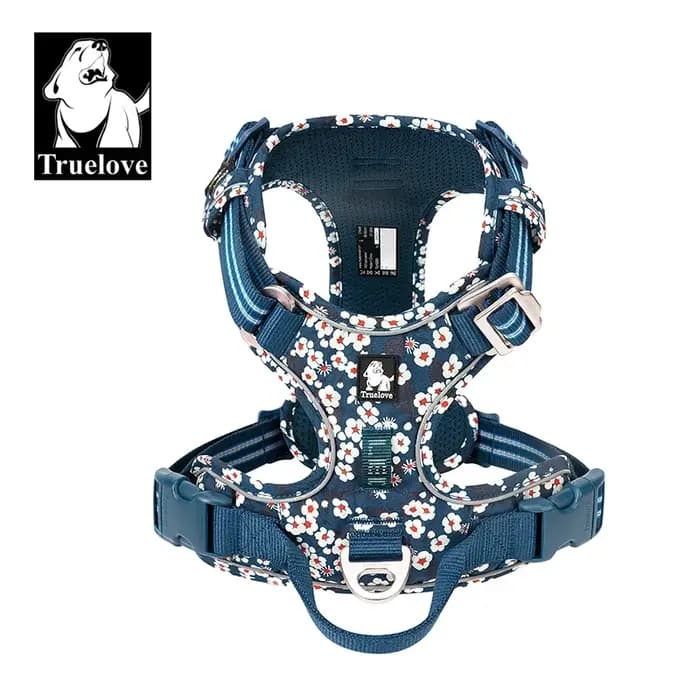 TRUE LOVE harnais pour animaux de compagnie sans traction en Nylon réfléchissant