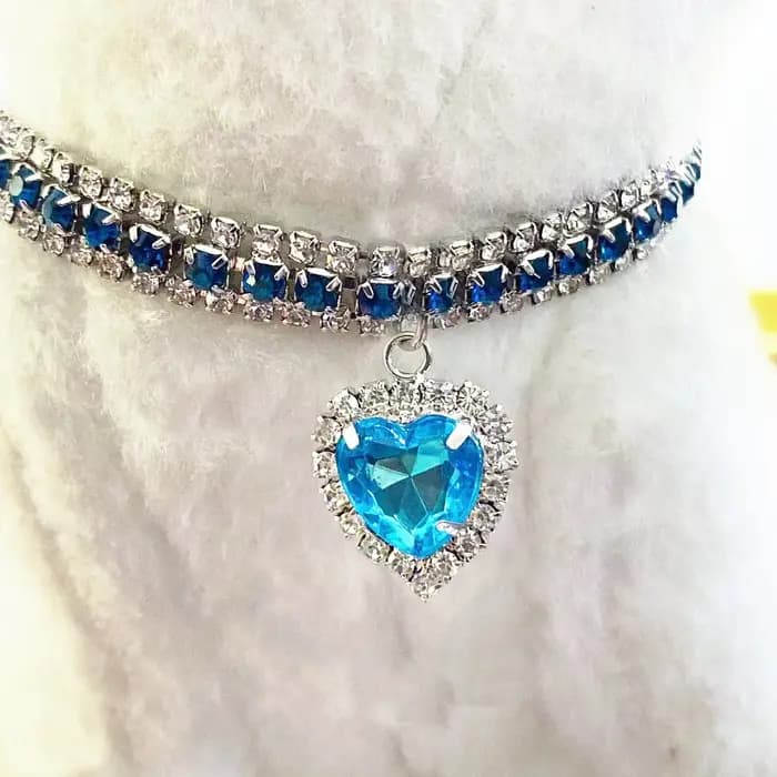 Collier pendentif en cristal pour animal de compagnie