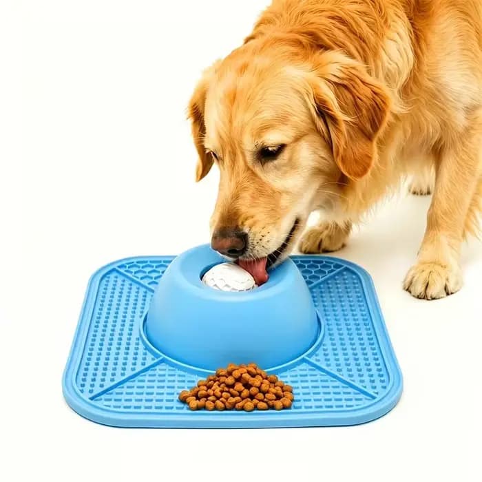 Bols anti-glouton pour chiens et tapis à lécher - antidérapants, adaptés aux friandises liquides et épaisses, conviennent aux chiens et chats de grande, moyenne et petite taille.